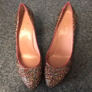 Kate Spade glitter heels